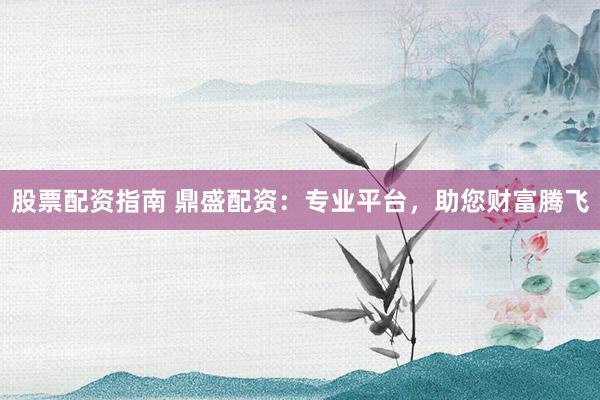 股票配资指南 鼎盛配资：专业平台，助您财富腾飞