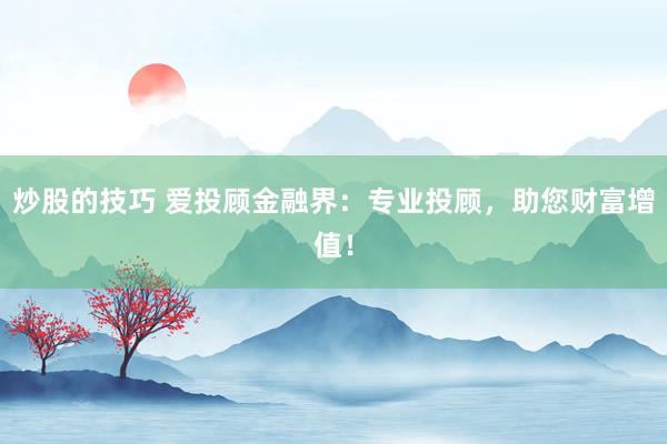 炒股的技巧 爱投顾金融界：专业投顾，助您财富增值！
